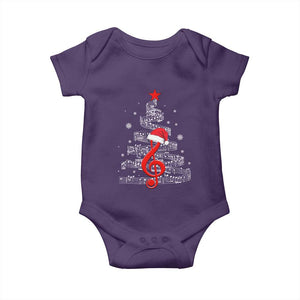 Christmas Tree Music Baby Onesie Musician Music Lover Gift TS10 Purple Print Your Wear