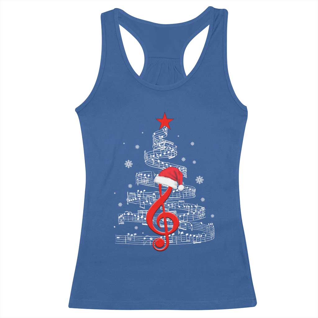 Christmas Tree Music Racerback Tank Top Musician Music Lover Gift TS10 Royal Blue Print Your Wear