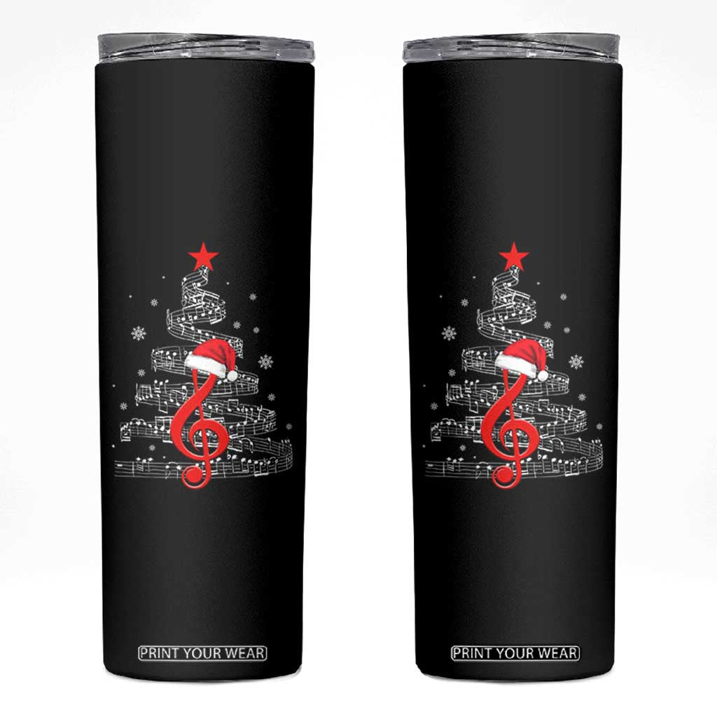 Christmas Tree Music Skinny Tumbler Musician Music Lover Gift TS10 Black Print Your Wear