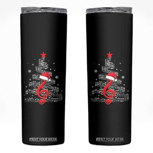 Christmas Tree Music Skinny Tumbler Musician Music Lover Gift TS10 Black Print Your Wear