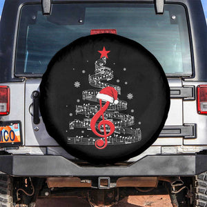 Christmas Tree Music Spare Tire Cover Musician Music Lover Gift TS10 No hole Black Print Your Wear