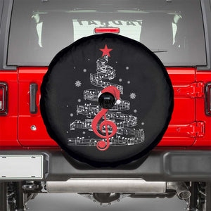 Christmas Tree Music Spare Tire Cover Musician Music Lover Gift TS10 Black Print Your Wear