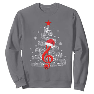 Christmas Tree Music Sweatshirt Musician Music Lover Gift TS10 Charcoal Print Your Wear