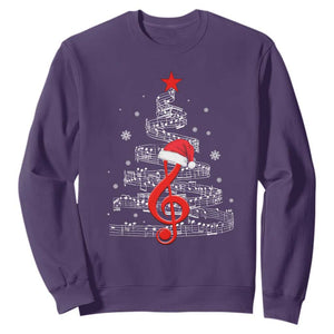 Christmas Tree Music Sweatshirt Musician Music Lover Gift TS10 Purple Print Your Wear