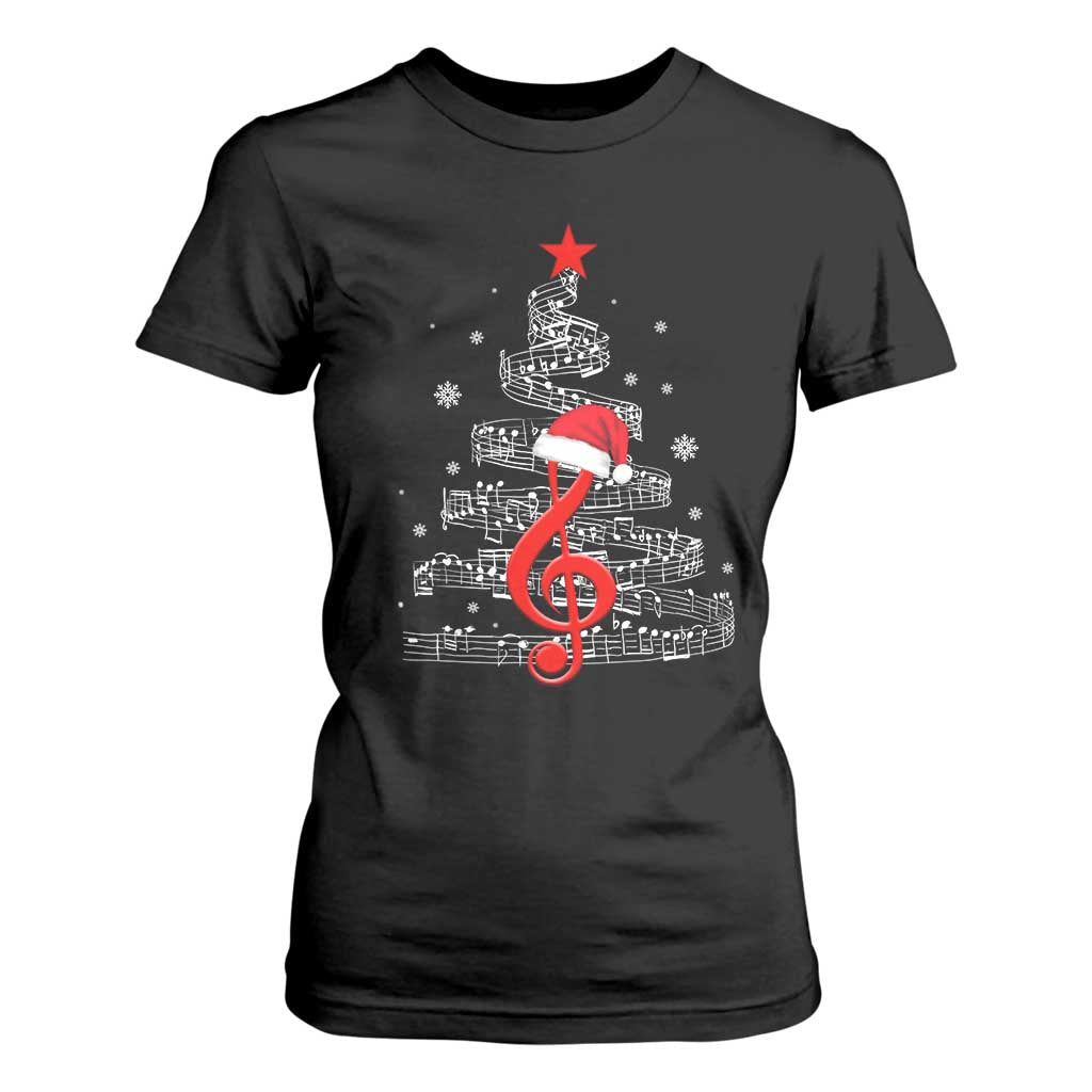Christmas Tree Music T Shirt For Women Musician Music Lover Gift TS10 Black Print Your Wear