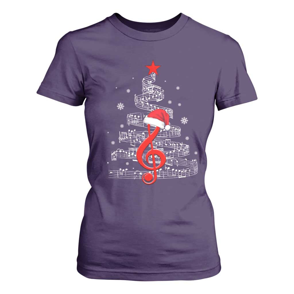 Christmas Tree Music T Shirt For Women Musician Music Lover Gift TS10 Purple Print Your Wear