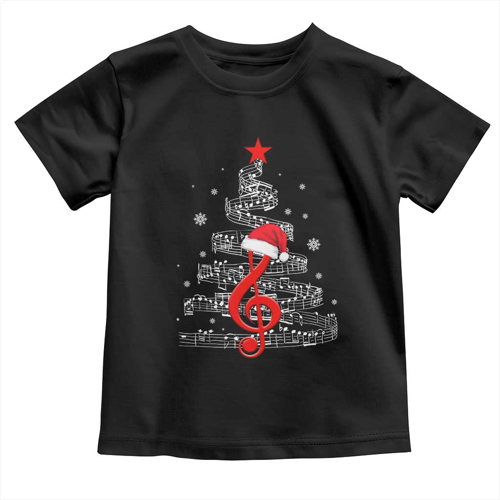 Christmas Tree Music Toddler T Shirt Musician Music Lover Gift TS10 Black Print Your Wear