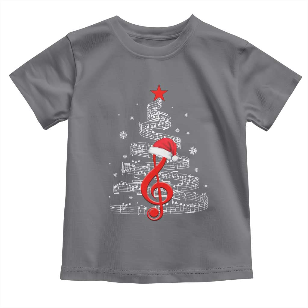 Christmas Tree Music Toddler T Shirt Musician Music Lover Gift TS10 Charcoal Print Your Wear