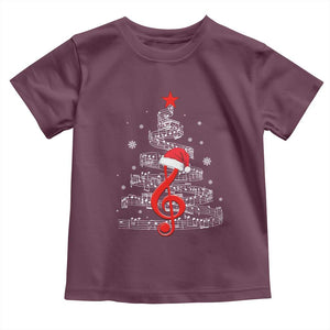 Christmas Tree Music Toddler T Shirt Musician Music Lover Gift TS10 Maroon Print Your Wear