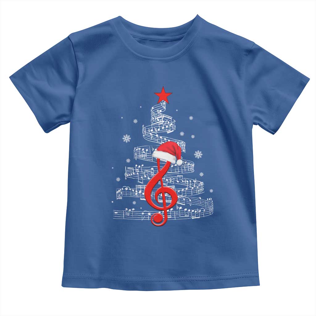 Christmas Tree Music Toddler T Shirt Musician Music Lover Gift TS10 Royal Blue Print Your Wear
