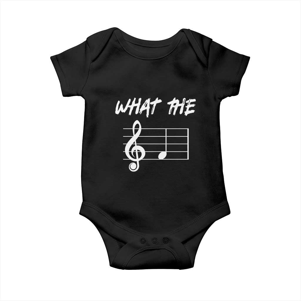 Funny What The F Musical Note Baby Onesie Funny Musician Gift TS10 Black Print Your Wear