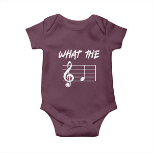 Funny What The F Musical Note Baby Onesie Funny Musician Gift TS10 Maroon Print Your Wear