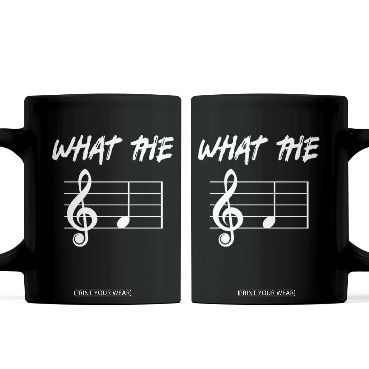 Funny What The F Musical Note Coffee Mug Funny Musician Gift TS10 Black Print Your Wear