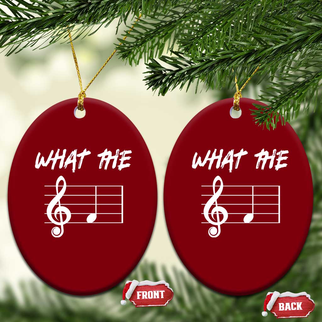 Funny What The F Musical Note Ceramic Ornament Funny Musician Gift TS10 Print Your Wear