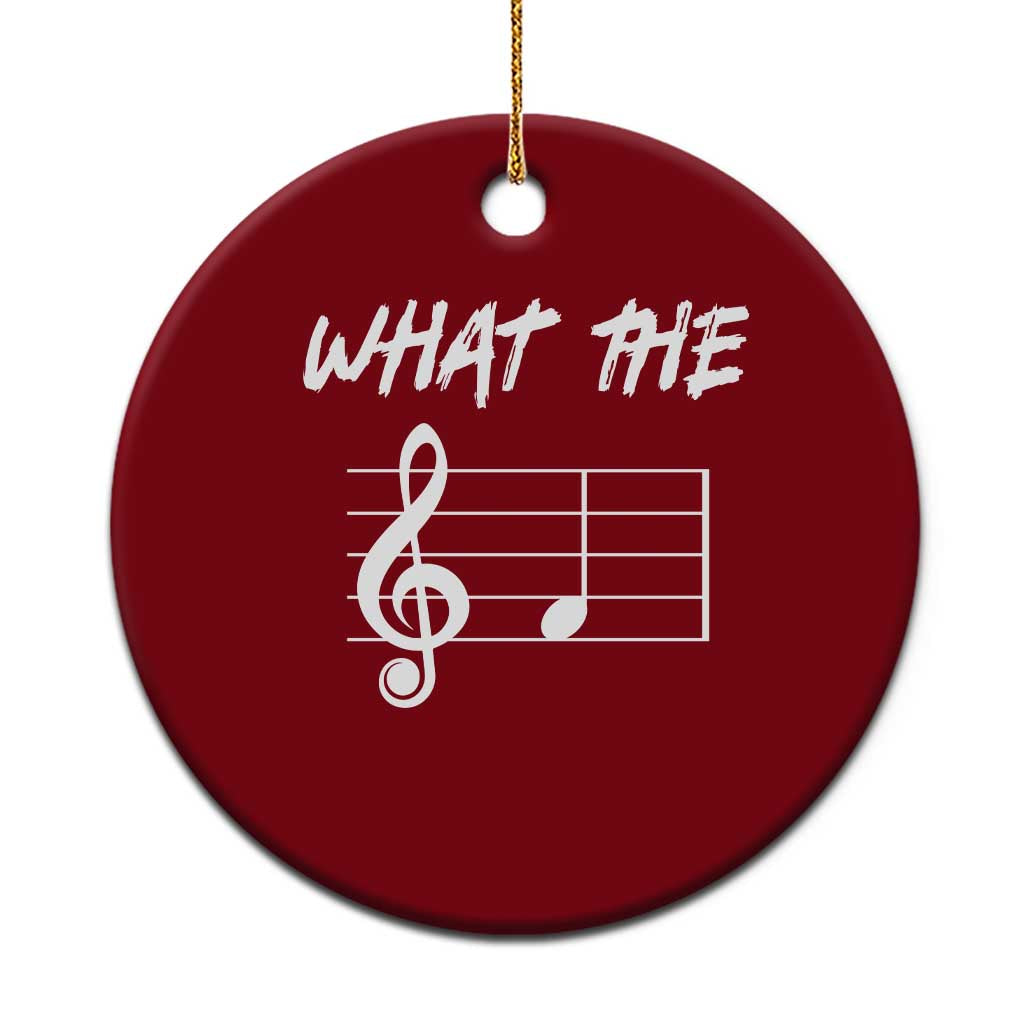 Funny What The F Musical Note Ceramic Ornament Funny Musician Gift TS10 1pc Red Print Your Wear