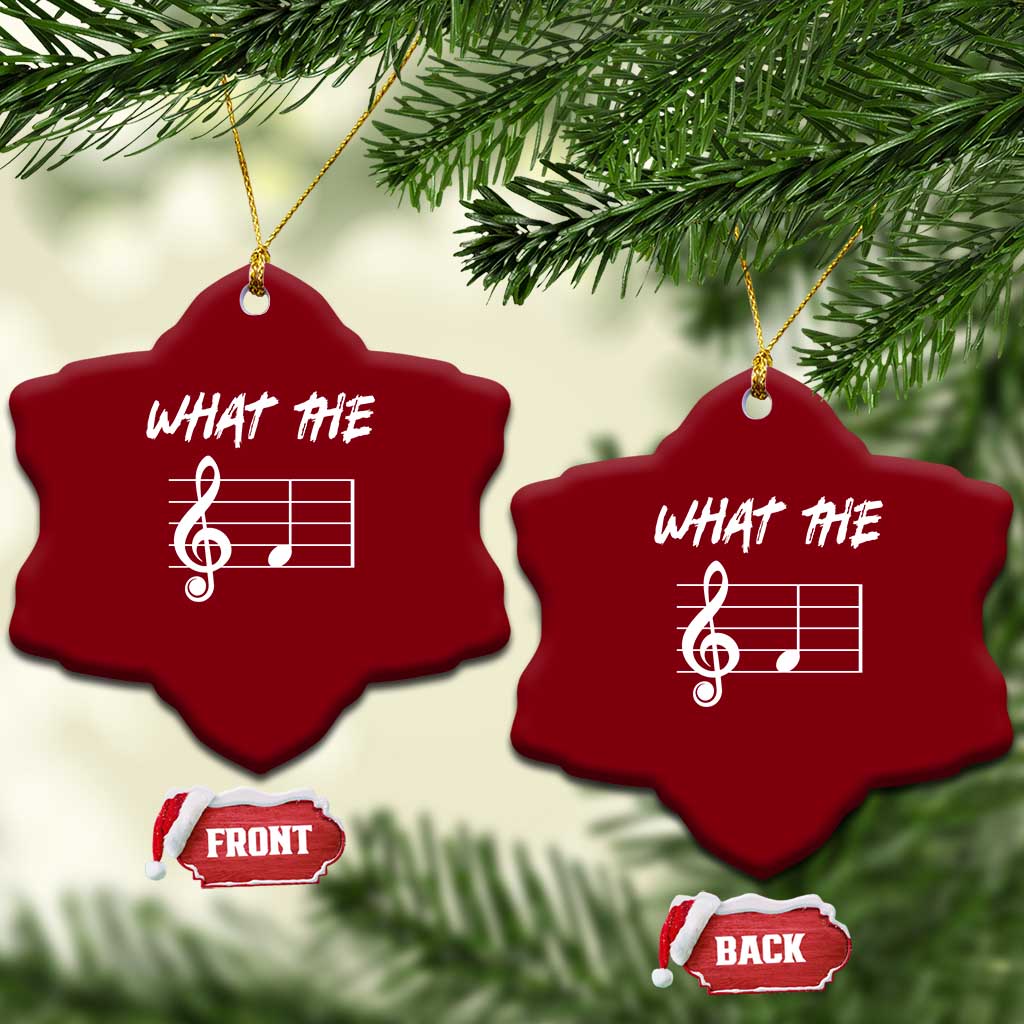 Funny What The F Musical Note Ceramic Ornament Funny Musician Gift TS10 Print Your Wear