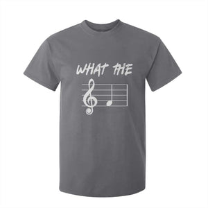 Funny What The F Musical Note T Shirt For Kid Funny Musician Gift TS10 Charcoal Print Your Wear