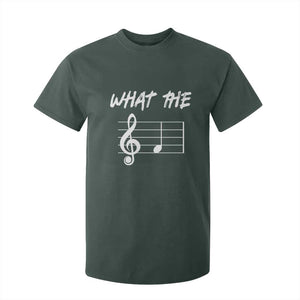Funny What The F Musical Note T Shirt For Kid Funny Musician Gift TS10 Dark Forest Green Print Your Wear