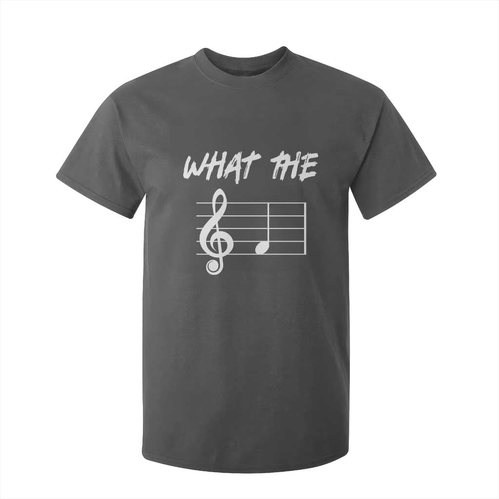 Funny What The F Musical Note T Shirt For Kid Funny Musician Gift TS10 Dark Heather Print Your Wear