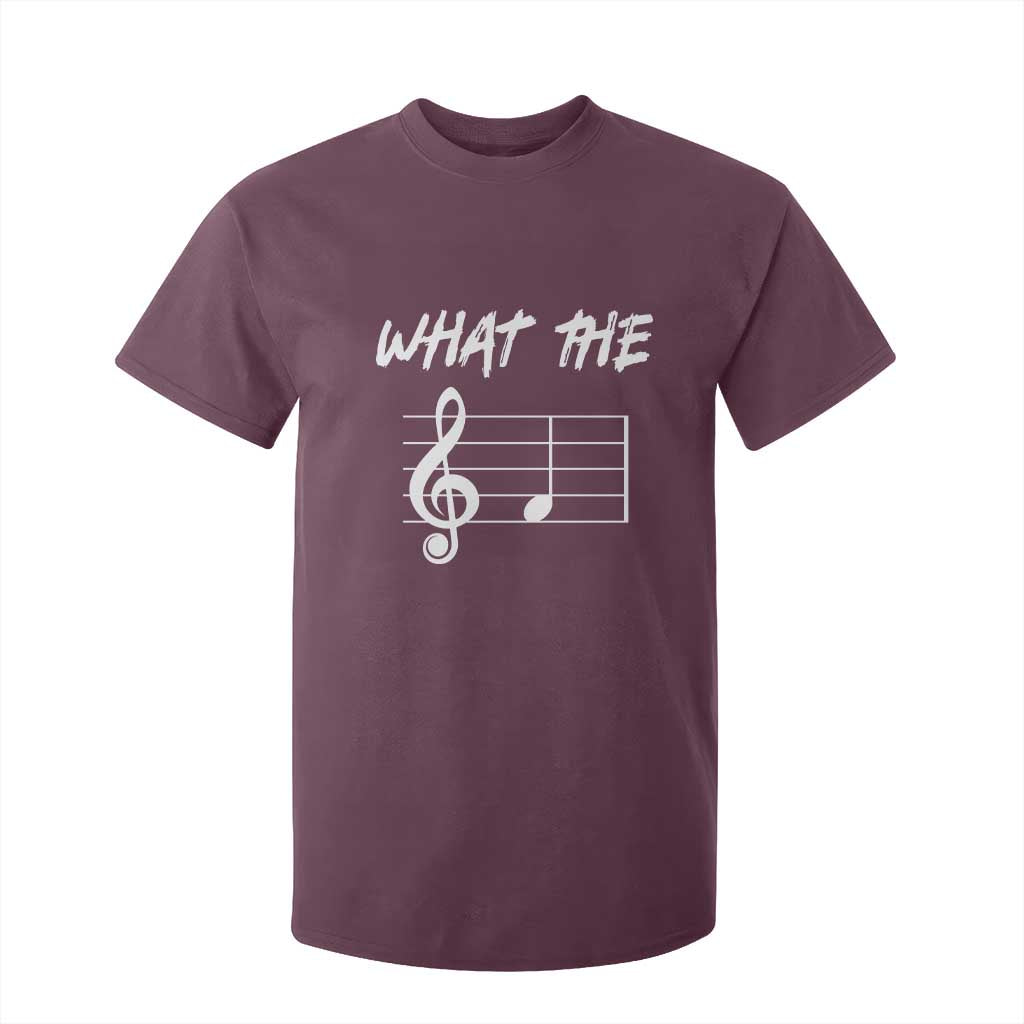 Funny What The F Musical Note T Shirt For Kid Funny Musician Gift TS10 Maroon Print Your Wear