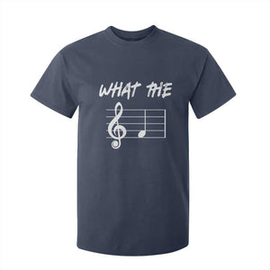 Funny What The F Musical Note T Shirt For Kid Funny Musician Gift TS10 Navy Print Your Wear