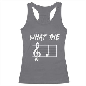Funny What The F Musical Note Racerback Tank Top Funny Musician Gift TS10 Charcoal Print Your Wear