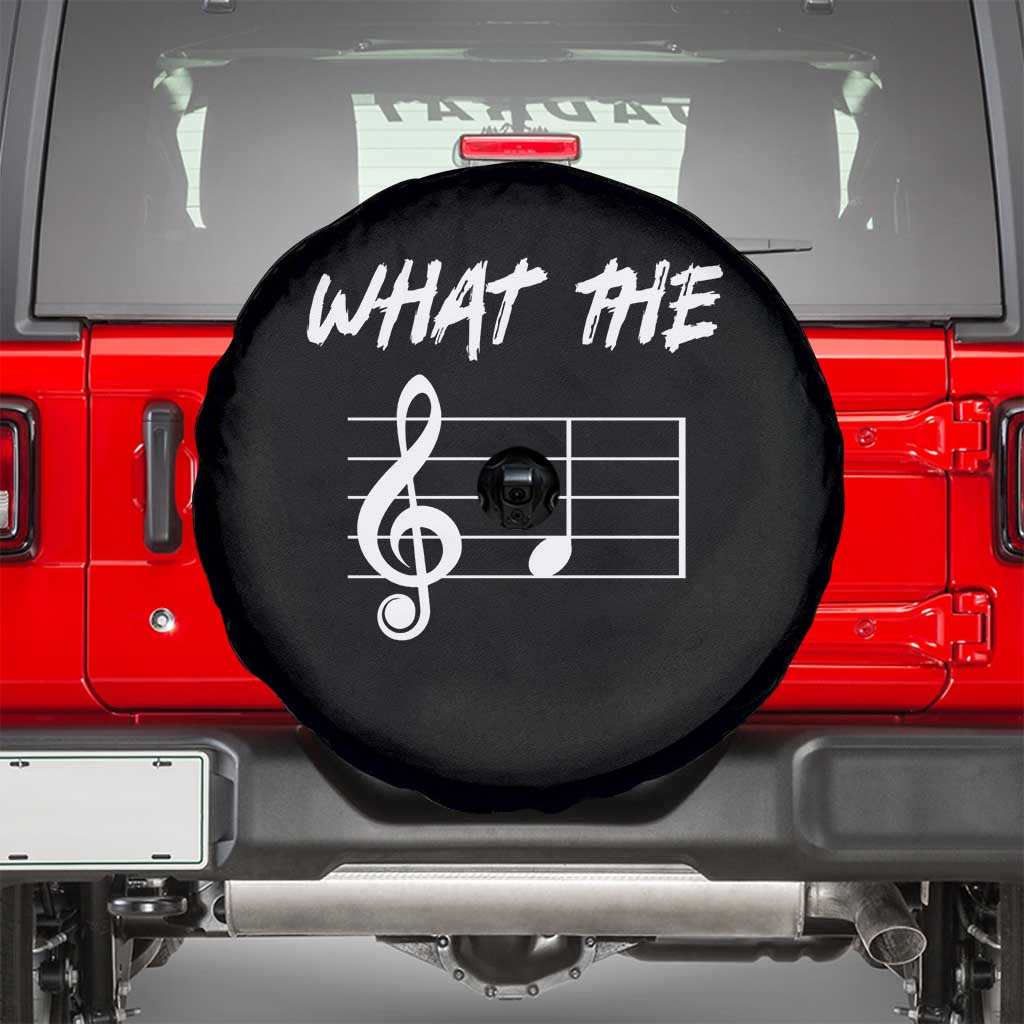 Funny What The F Musical Note Spare Tire Cover Funny Musician Gift TS10 Black Print Your Wear