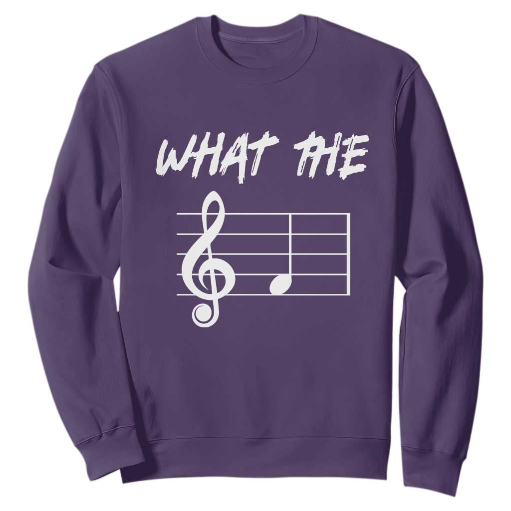 Funny What The F Musical Note Sweatshirt Funny Musician Gift TS10 Purple Print Your Wear