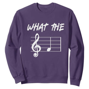 Funny What The F Musical Note Sweatshirt Funny Musician Gift TS10 Purple Print Your Wear