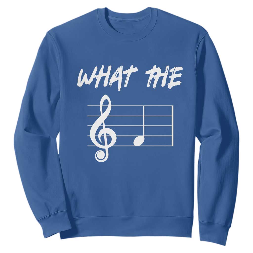 Funny What The F Musical Note Sweatshirt Funny Musician Gift TS10 Royal Blue Print Your Wear