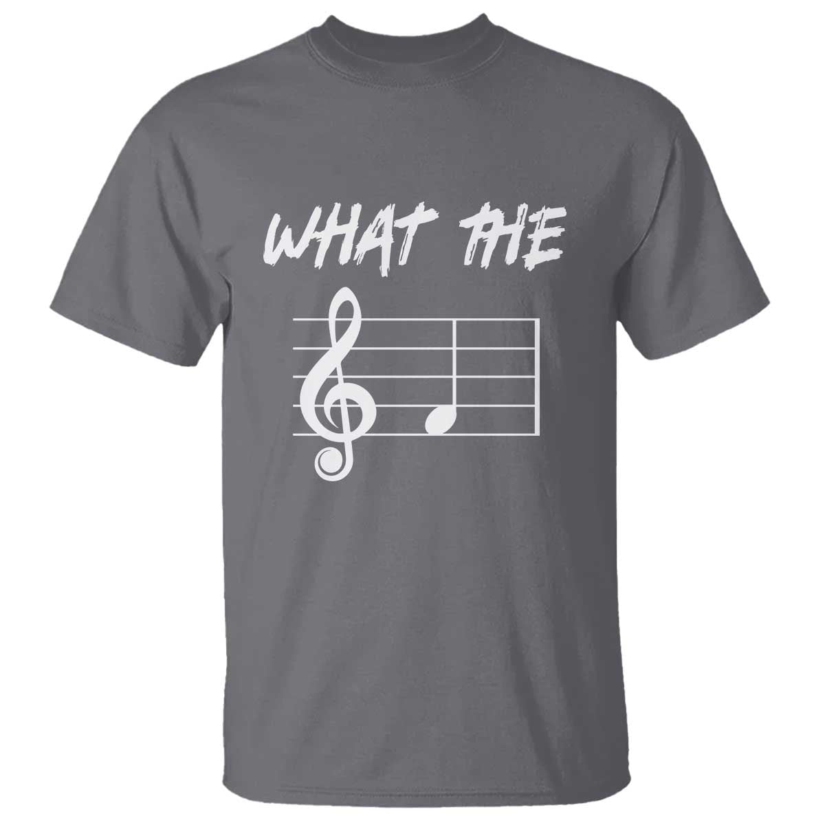 Funny What The F Musical Note T Shirt Funny Musician Gift TS10 Charcoal Print Your Wear