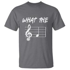 Funny What The F Musical Note T Shirt Funny Musician Gift TS10 Charcoal Print Your Wear