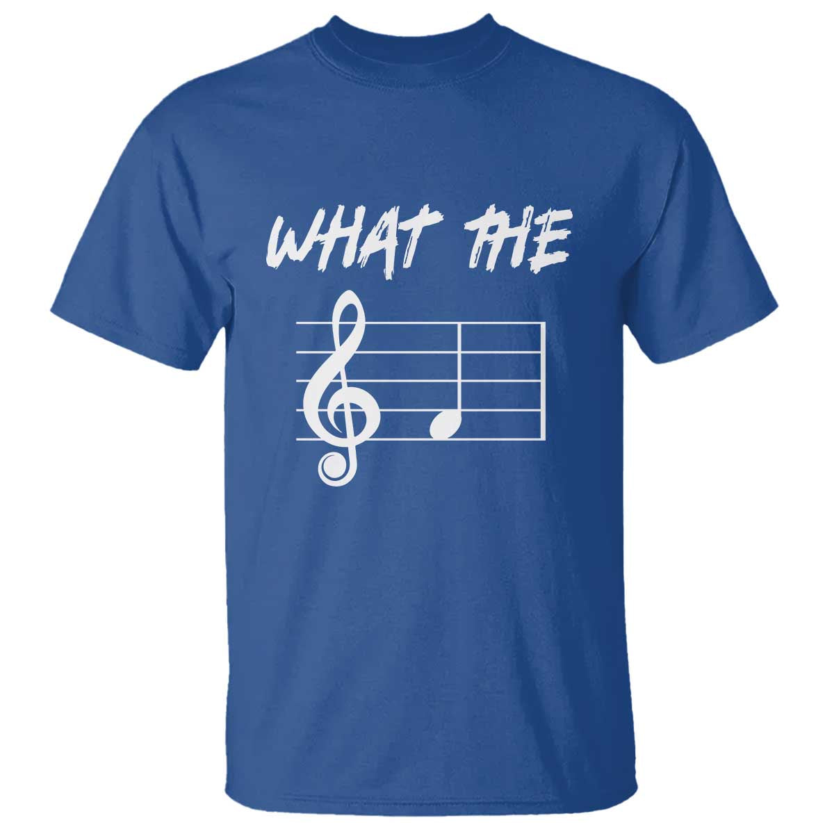 Funny What The F Musical Note T Shirt Funny Musician Gift TS10 Royal Blue Print Your Wear