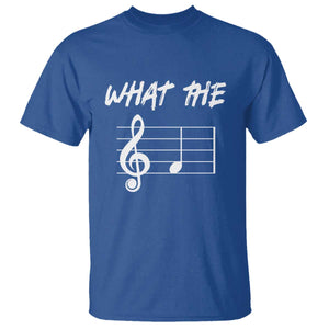 Funny What The F Musical Note T Shirt Funny Musician Gift TS10 Royal Blue Print Your Wear