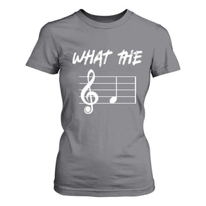 Funny What The F Musical Note T Shirt For Women Funny Musician Gift TS10 Charcoal Print Your Wear