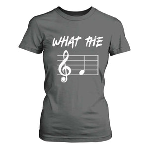 Funny What The F Musical Note T Shirt For Women Funny Musician Gift TS10 Dark Heather Print Your Wear