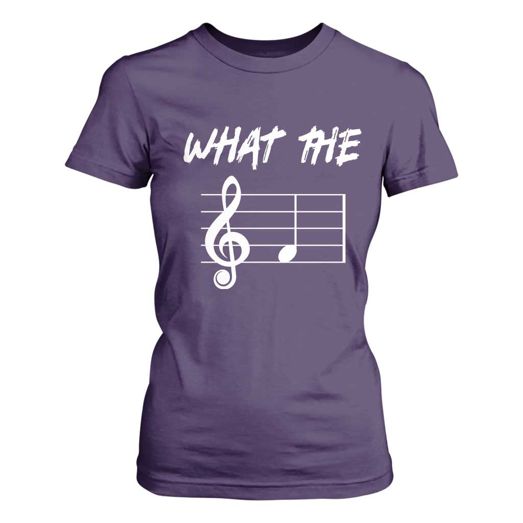 Funny What The F Musical Note T Shirt For Women Funny Musician Gift TS10 Purple Print Your Wear