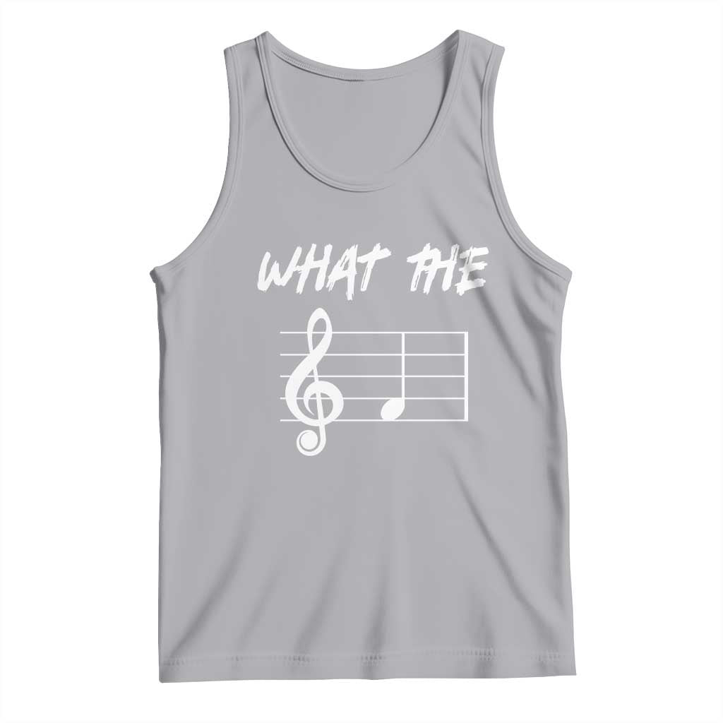 Funny What The F Musical Note Tank Top Funny Musician Gift TS10 Athletic Heather Print Your Wear