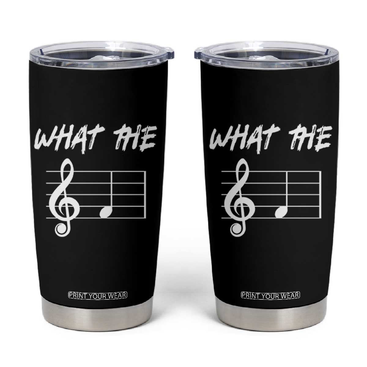 Funny What The F Musical Note Tumbler Cup Funny Musician Gift TS10 Black Print Your Wear