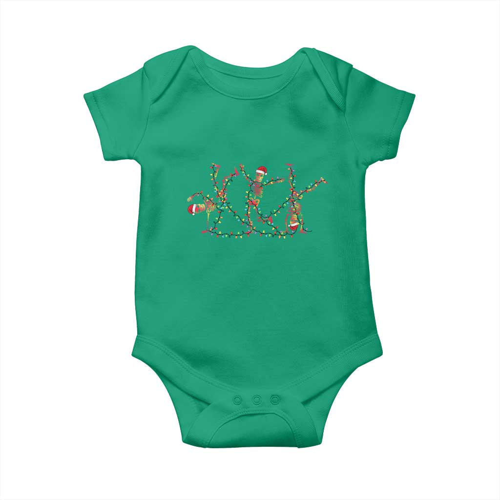 Subtle FDT Christmas Skeleton Baby Onesie Hidden Message Funny Political Satire Dancing Skeletons TS10 Irish Green Print Your Wear