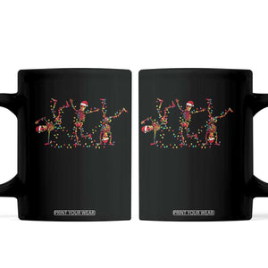 Subtle FDT Christmas Skeleton Coffee Mug Hidden Message Funny Political Satire Dancing Skeletons TS10 Black Print Your Wear