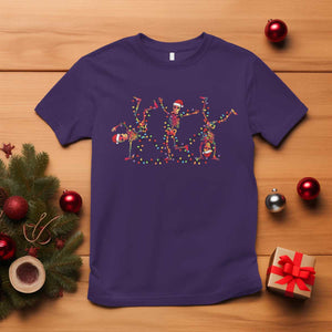 Subtle FDT Christmas Skeleton T Shirt Hidden Message Funny Political Satire Dancing Skeletons TS10 Purple Print Your Wear