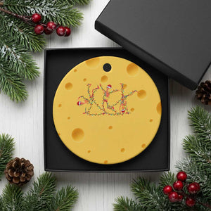 Subtle FDT Christmas Skeleton Ceramic Ornament Hidden Message Funny Political Satire Dancing Skeletons - Print Your Wear