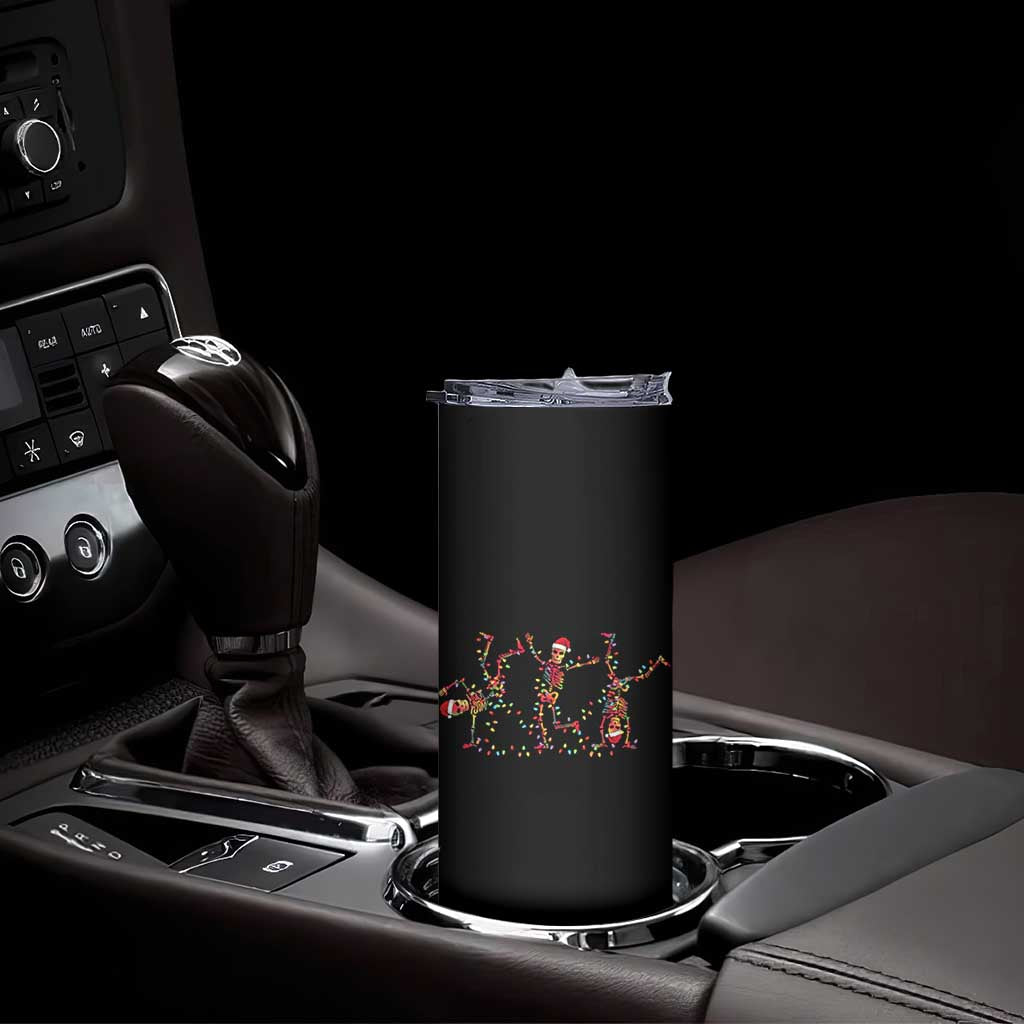 Subtle FDT Christmas Skeleton Skinny Tumbler Hidden Message Funny Political Satire Dancing Skeletons TS10 Print Your Wear
