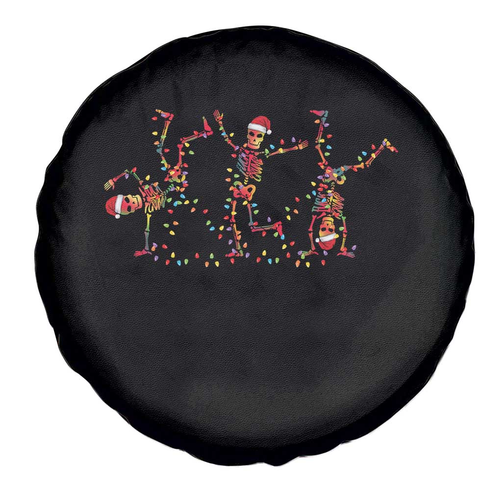 Subtle FDT Christmas Skeleton Spare Tire Cover Hidden Message Funny Political Satire Dancing Skeletons TS10 Print Your Wear