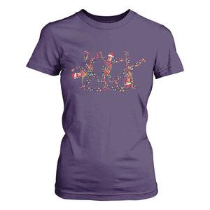 Subtle FDT Christmas Skeleton T Shirt For Women Hidden Message Funny Political Satire Dancing Skeletons TS10 Purple Print Your Wear