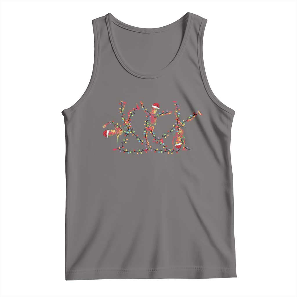 Subtle FDT Christmas Skeleton Tank Top Hidden Message Funny Political Satire Dancing Skeletons - Print Your Wear