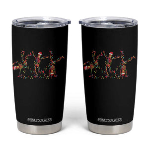 Subtle FDT Christmas Skeleton Tumbler Cup Hidden Message Funny Political Satire Dancing Skeletons TS10 Black Print Your Wear