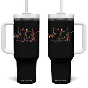 Subtle FDT Christmas Skeleton Tumbler With Handle Hidden Message Funny Political Satire Dancing Skeletons TS10 One Size: 40 oz Black Print Your Wear
