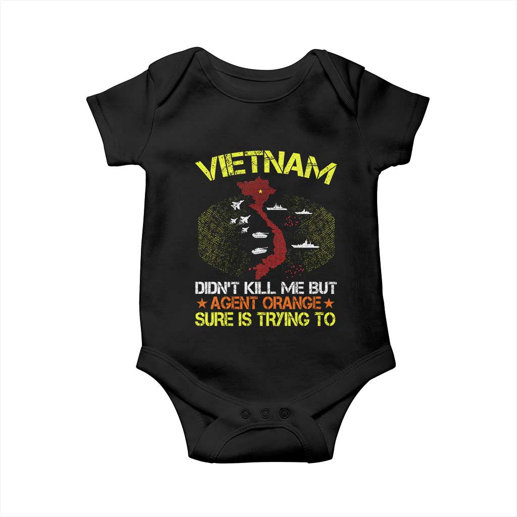 Agent Orange Dioxin Baby Onesie Vietnam Veteran Vet Gifts TS10 Black Print Your Wear